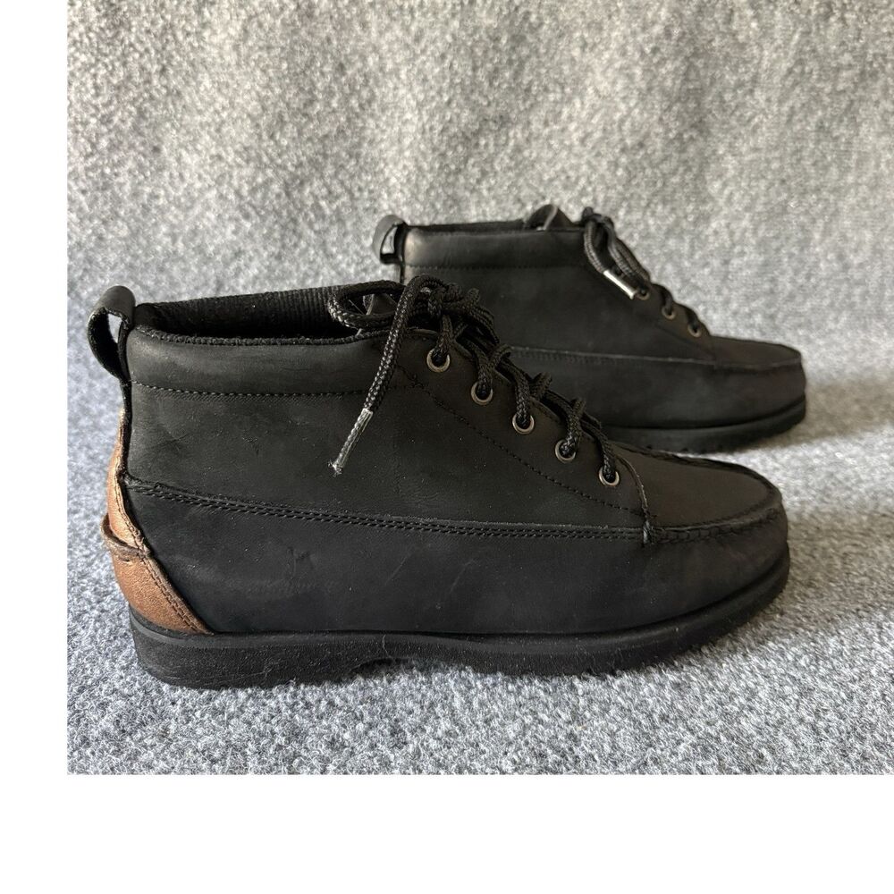VTG American Eagle Men’s Midland Chukka Boots Moc Toe Gorpcore 9.5 Black Leather